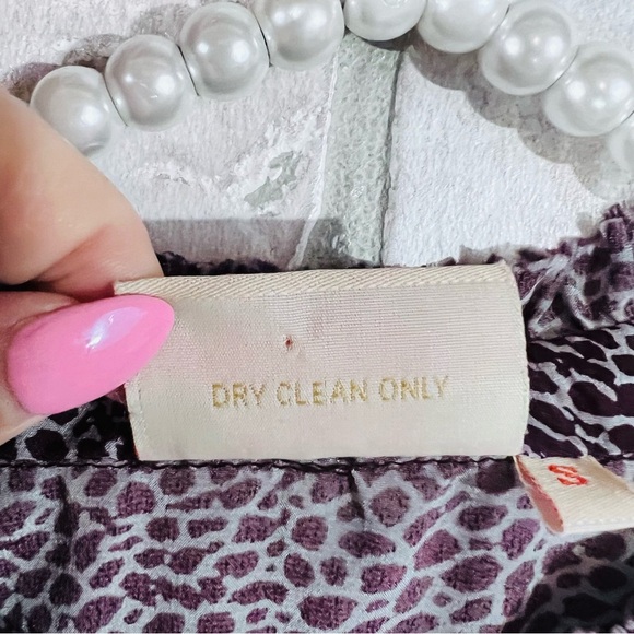 Rungolee Silk Popover Tunic Long Sleeve Animal Print Blouse Size S - Picture 6 of 9